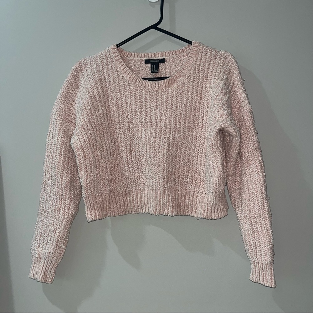 Forever 21 Soft Pink Cowl Neck Sweater